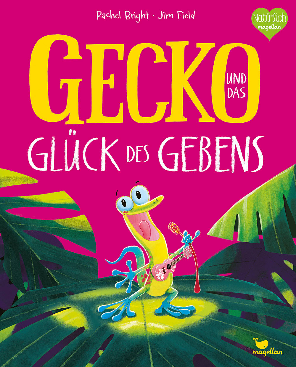 Kinderbuch ab 4 Jahren - Gecko und das Glück des Gebens - Cover - Kinderbuch über Selbstlosigkeit