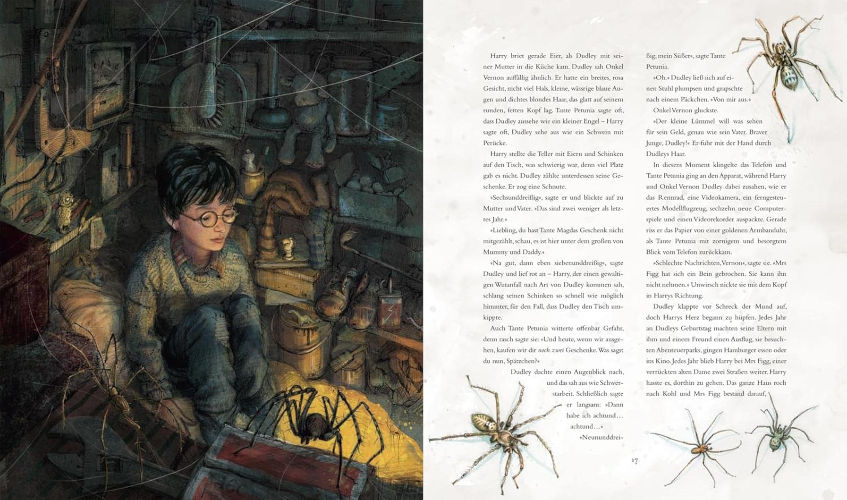 Harry Potter und der Stein der Weisen - illustrierte Schmuckausgabe - Kinderbuchklassiker für Grundschüler - Blick ins Buch 5